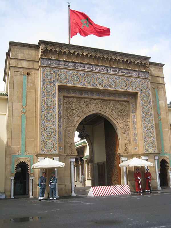 Royal Palace in Rabat with flag