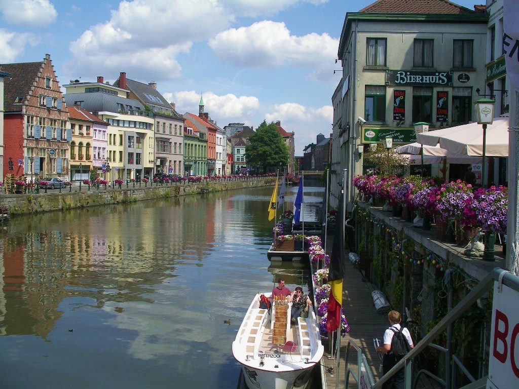 boats moored along a canal