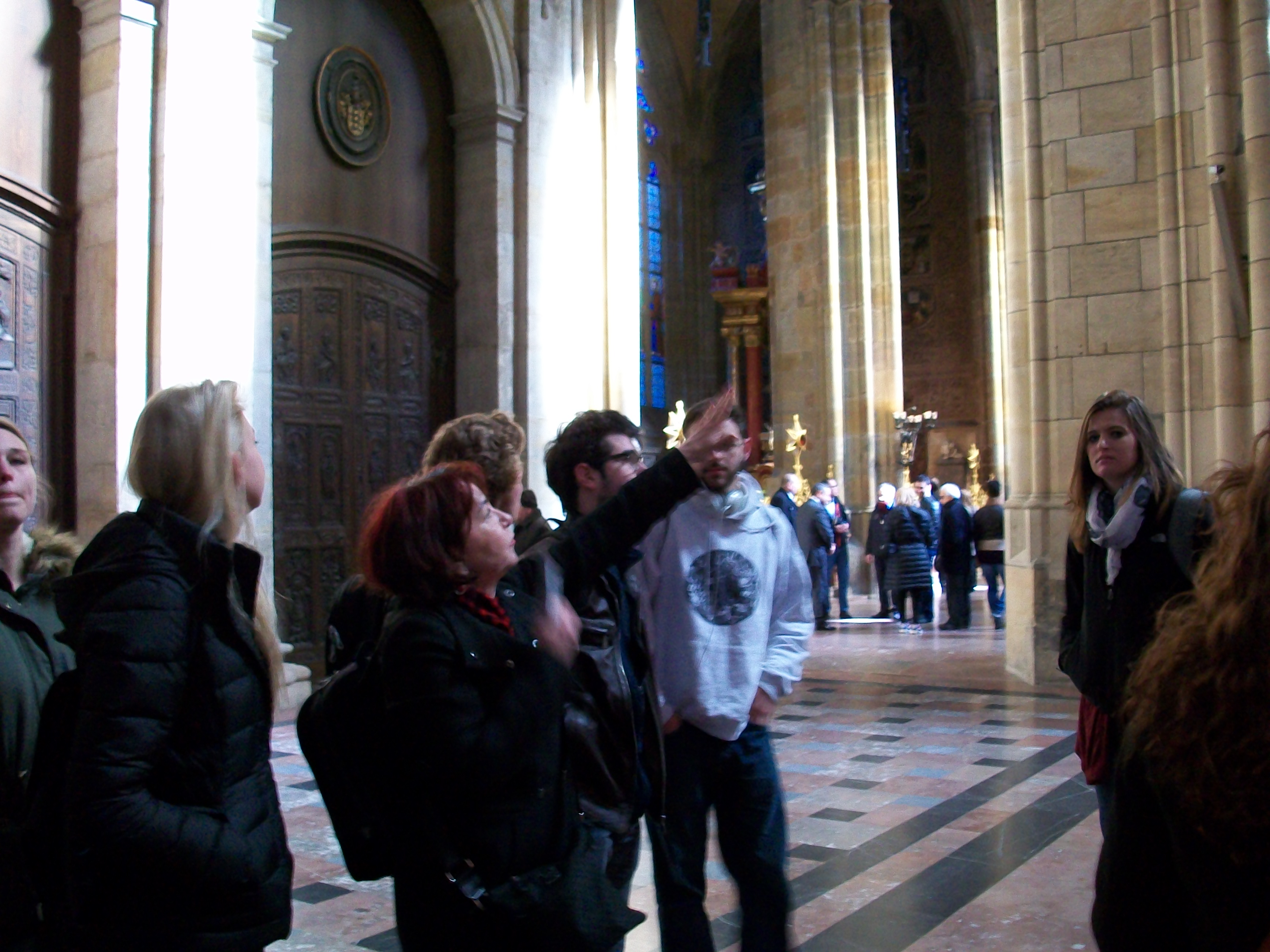 Art and Architecture class inside St. Vitus Cathedral
